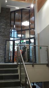 Lidl, fire resistant curtain wall